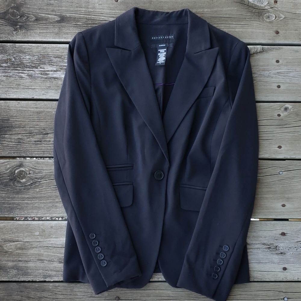 Black apostrophe blazer - women's suit jacket